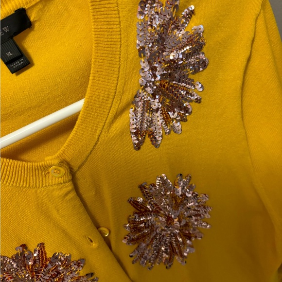 J Crew Sunburst sequin embellished cardigan-XL - Picture 4 of 5